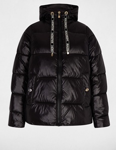 New Arrivals Women Fashion Shiny Pu <b>Reflective</b> Zip up Jacket Outwear Ladies <b>Top</b> With Hood - Product Image 5