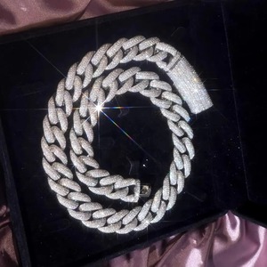 Cadena Cubana de Diamantes Cultivados en Laboratorio de la Mejor Calidad, Oro Sólido Genuino, Joyería Hip Hop, Venta al Por Mayor Disponible - Product Image 3
