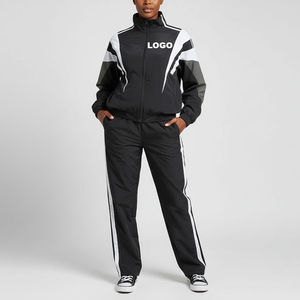 Women's Heavyweight Casual Tracksuit 2-Piece <b>Set</b> Zip Top Elastic Waistband Windbreaker High Quality 100% Nylon Quick Dry - Product Image 6