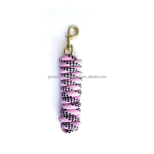 เชือกจูงม้าทำด้วยมือทำจากผ้าฝ้ายหลากสีพร้อมตะขอเกี่ยวตกใจสำหรับม้า - Product Image 1