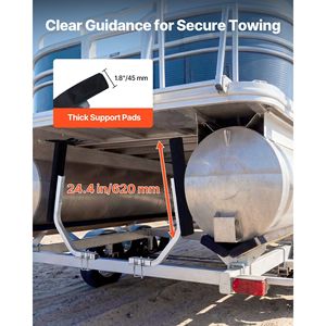 2 Pezzi Guide per Rimorchi Barche in Acciaio ad Alta Durezza, Larghezza Regolabile 1.2 con Cuscinetti di Supporto Spessi, Guide per Rimorchi Acquatici - Product Image 4