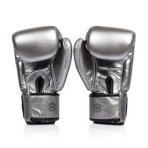 Nuevo Modelo de Guantes de Boxeo Fairtex Plateados Metálicos, Guantes de Piel Genuina para Muay Thai, Guantes de Sparring Profesionales con Logotipo Personalizado - Product Image 4