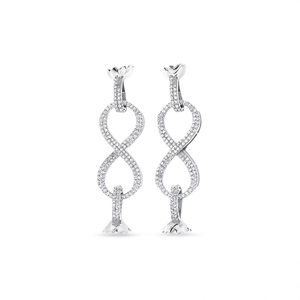 Fermoir mousqueton double face pavé de diamants pour bijoux - Product Image 1