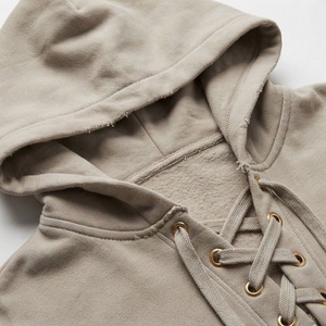 Hoodie personnalisé surdimensionné en tricot imprimé effet vieilli, motif dentelle, ourlet brut, manches longues, pull décontracté, vêtement d'hiver - Product Image 4
