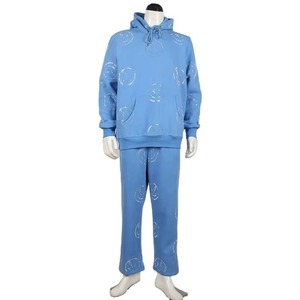 Conjunto de Sudadera con Capucha y Pantalones Largos de Mezclilla Rojos Unisex para Estampado, Ropa Casual de Otoño con Pedrería, Ecológico y de Secado Rápido - Product Image 1