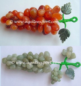 หินคาร์เนเลียนกับมอสอาเกตองุ่นตกแต่ง - Product Image 5