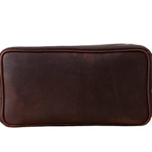 TYG-0028 Best Gift for <b>Groomsmen</b> Bridesmaids Waterproof Leather for Toiletry Dopp Kit with Zipper Men's Shaving Kit <b>Proposal</b> - Product Image 1