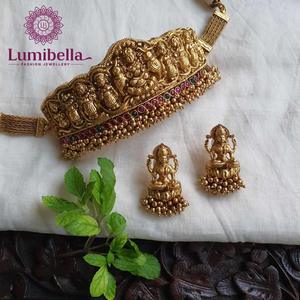 Rose Gold Plated Bridal Jewelry Sets-Antique & 24K Gold Plated Fine Temple Jewellery - Product Image 1