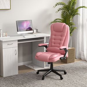 Poltrona Direzionale Reclinabile con Braccioli Vibranti e Altezza Regolabile, Finitura Rosa - Product Image 2