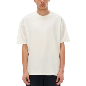 T-shirts de qualité supérieure avec logo personnalisé, en coton épais 100% pour hommes, 280 GSM, coupe ample, épaules tombantes - Product Image 1