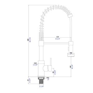 Single Handle Pull Down <b>Kitchen</b> <b>Faucet</b> with Sprayer <b>for</b> <b>Sink</b> Use - Product Image 6