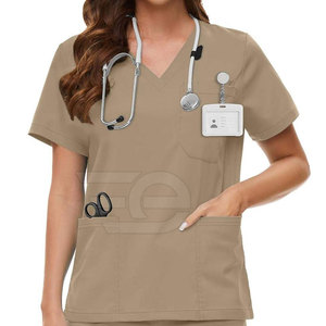 Uniformes Médicos Transpirables para Hombres Activos, Conjunto de Uniforme Sanitario 100% Algodón, Ropa de Enfermería para Clínica y Hospital, Duradera y Cómoda, con Logotipo Personalizado - Product Image 6