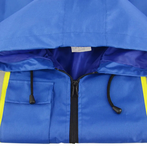 Blouson d'extérieur matelassé haute visibilité réfléchissant à capuche, léger, imperméable et respirant pour l'été - Product Image 6