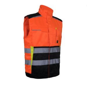 Custom 100% Polyester Hi-Vis <b>Men's</b> Reflective Safety <b>Vest</b> Multi-Pockets Breathable Workwear for Construction Fluorescent - Product Image 1