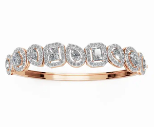 Bracelet <span class=keywords><strong>Beatrice</strong></span> Pear en diamants ovales et radiant, 5,350 carats, 156 pierres, or jaune, <span class=keywords><strong>rose</strong></span>, blanc 9k 14k 18k, luxe, formes multiples 156 - Product Image 4