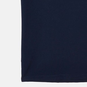 Chemise Homme Bleu Marine à Manches Courtes avec Bordures Rouge et Blanc sur Col et Poignets, Décontractée, Brodé, Respirante, en Coton/Fibre de Bambou Tricotée - Product Image 3