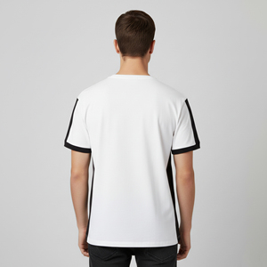 T-shirt homme col rond, nouvelle collection, logo imprimé sur mesure, couleur personnalisée, épaules tombantes, écologique, respirant, style hip hop. - Product Image 4