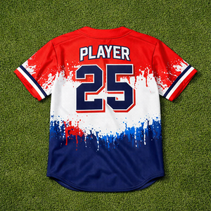 Paquete de camisetas de béisbol sublimadas de manga corta para hombre, camiseta de softbol de secado rápido, camiseta deportiva con logo personalizado - Product Image 3