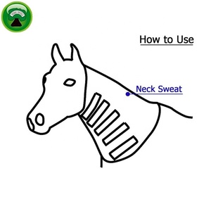 Blue 600D PVC Horse Neoprene Full Neck Sweat Wrap - Product Image 4