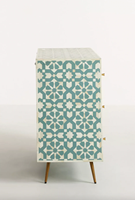 Coffre de rangement traditionnel en os incrusté à motif géométrique, 5 tiroirs, écologique, pour salon, hôtel, école - LE MOINS CHER