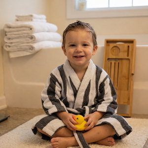 Soft Hooded Baby Bathrobe Absorbent 100% Cotton Kids Towel Robe Toddler Bath Wrap Comfort Home Gift Bathroom Use OEKO-TEX - Product Image 2