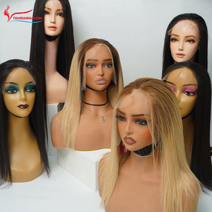 Perruque TOP en cheveux humains vietnamiens ultra-lisses avec closure en dentelle transparente, prête à être expédiée - Product Image 1
