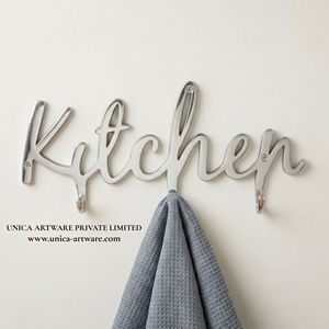Unique Design Kitchen Word <b>Wall</b> <b>Hook</b> Decorative Aluminum Kitchen <b>Key</b> Holder Modern <b>Wall</b> Mounted <b>Hook</b> Rack Available For Sale - Product Image 6