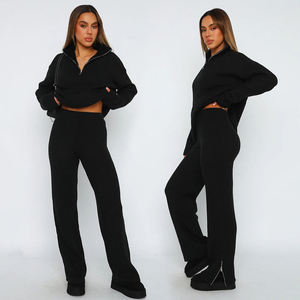 Conjunto Deportivo PIHA SPORTS para Mujer, 2 en 1, Chaqueta con Cremallera de Manga Larga y Bolsillos Laterales, Pantalones Deportivos para Correr, Ropa de Invierno - Product Image 4