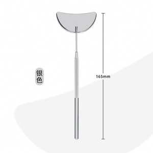 Miroir cosmétique pliable professionnel en acier inoxydable pour extensions de cils avec options personnalisables - Product Image 3