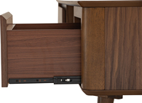 Mueble de TV Moderno con Chapa de Nogal, Patas de Madera Maciza de Malasia, 1.8M, Montado en la Pared, Multifuncional, Duradero, para Dormitorio o Apartamento