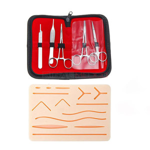 High-Quality Stainless Steel Suture <b>Practice</b> Kit Surgical Suturing Needle Holders Forceps Scissors <b>Pads</b> Kit Medic Instruments - Product Image 1