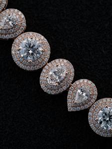 Collar de cadena tipo tenis con moissanita certificada GRA de múltiples formas, con incrustaciones de diamantes incoloros en plata 925, estilo hip hop para mujer. - Product Image 3