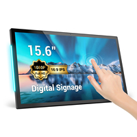 Monitor de Pantalla Táctil LCD Capacitiva Android de 15.6 Pulgadas de Alto Brillo para Señalización Digital y Pantallas Publicitarias