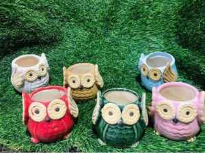 Maceta de Cerámica Ecológica Hecha a Mano con Forma de Búho, Mini Maceta para Suculentas, 2 Pulgadas, Decorativa para Interiores, Regalo - Product Image 4