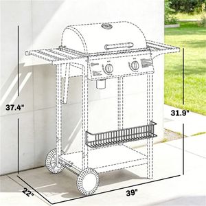 Griglia a Gas Nera per Barbecue da Esterno - Product Image 6