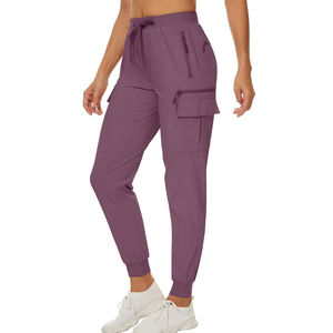 Pantalones Jogger de Lona Transpirables para Mujer, Cintura Elástica, Color Sólido, Gruesos y Cálidos, para Entrenamiento, Largos, Invierno 2025 - Product Image 3