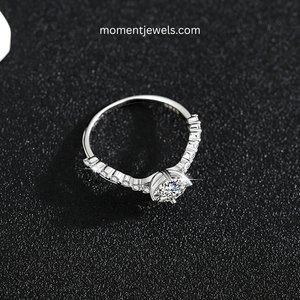 925 Sterling Silver Zircon Engagement <b>Ring</b> Brilliant Cut Prong Setting Trendy Gift Wedding Anniversary Promise Jewelry Women - Product Image 4