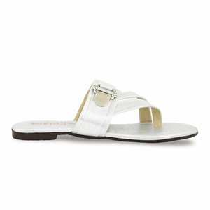 Sandales à talons argentées Casual CL1925 Chappal - Product Image 4