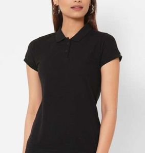 Polo pour femme durable en mélange biologique, écologique, à manches courtes, uni, personnalisable avec impression sur mesure - Product Image 4