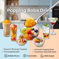 Perles de boba éclatantes à la mangue naturelle en vrac de 130 g, boules de jus