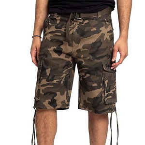 Shorts cargo pour hommes, couleur unie, logo personnalisé, fabrication en usine, vente en gros OEM, 100% coton, multi-poches, imperméables, séchage rapide - Product Image 4