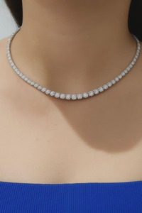 Collar de Diamantes Creados en Laboratorio de Calidad Premium para Bodas, Fiestas y Aniversarios, Disponible para Compras al por Mayor - Product Image 3