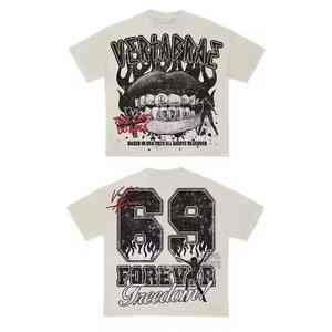 เสื้อยืดโอเวอร์ไซส์ทรงหลวมพร้อมกางเกงขาสั้นเข้าชุด ชุดสตรีทแวร์แบบสั่งทำสำหรับผู้ชาย แฟชั่นแนวสตรีท ดีไซน์ OEM เสื้อฮู้ดดี้ - Product Image 3