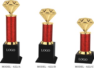 •Premium metal <b>trophy</b> with sparkling diamond decoration. - Product Image 3