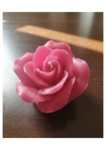 Belle bougie aromatique artisanale en cire de soja en forme de fleur rose, moderne, écologique, pour la décoration de la maison, cadeau de Thanksgiving - Product Image 1
