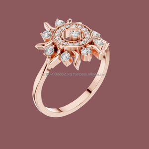 14K Elegant Silver <b>CZ</b> Diamond <b>Ring</b> Party Wear Jewelry - Product Image 1