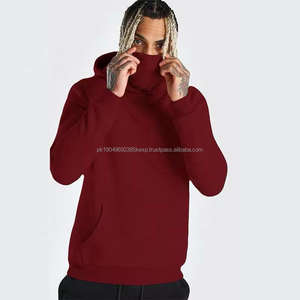 Sudadera con capucha doble tipo ninja con logotipo personalizado bordado, de doble capa, talla grande, gruesa, con cremallera completa y pasamontañas para hombre 2026 - Product Image 3