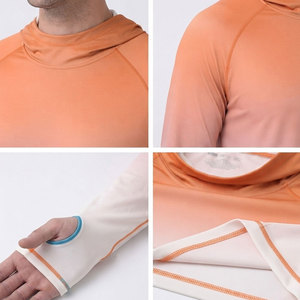 Sweat à capuche de pêche à séchage rapide, léger, doux pour la peau, avec logo personnalisé, protection UV UPF 50, manches longues, service OEM - Product Image 4