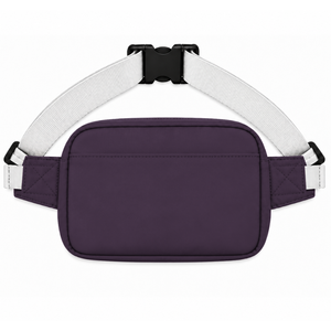 Bolso de cintura personalizado NCNW Sorority, morado y blanco, estilo casual, con logo bordado y bolsillo con cremallera para ropa griega femenina - Product Image 4