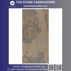 California Gold แผ่นวีเนียร์หินยืดหยุ่นของอินเดียดีไซน์ทันสมัยพื้นผิวขัดเงากรดป้องกันการกัดเซาะทนทานสำหรับการตกแต่งภายใน - Product Image 4